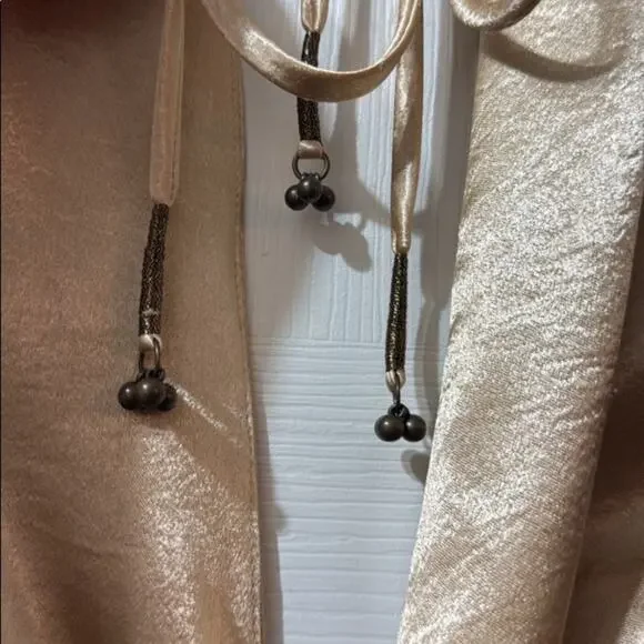 Free People Gold Look Into the Sun Satin Maxi Gown Medium - Picture 8 of 10